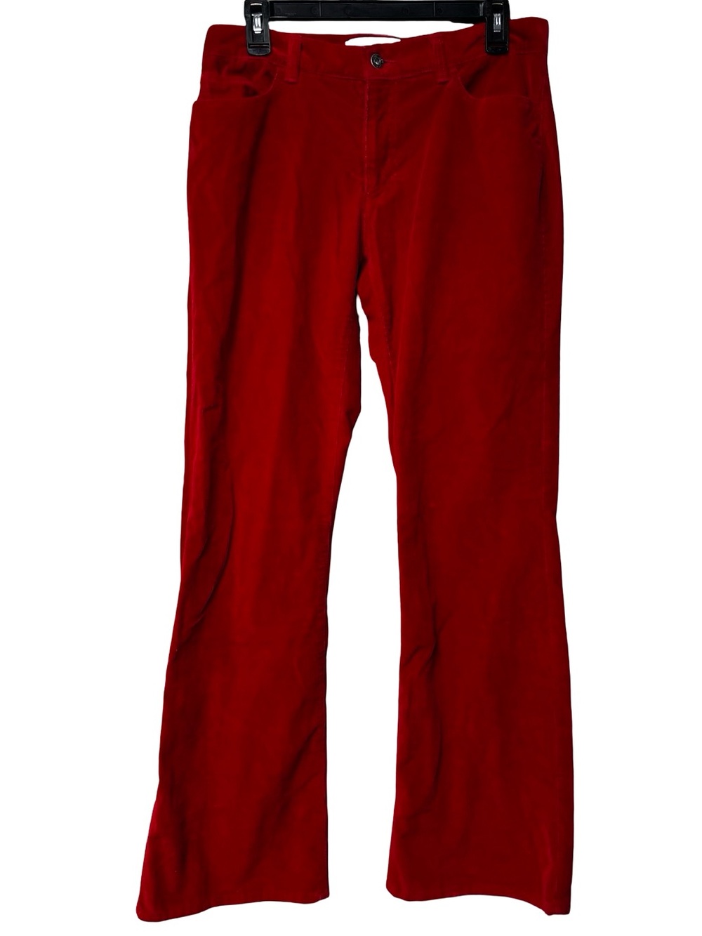 GAP y2k Red Corduroy Low Rise Flare Jeans Size 8 Cotton Holiday Western Chic